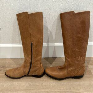 J CREW BROWN LEATHER BOOT